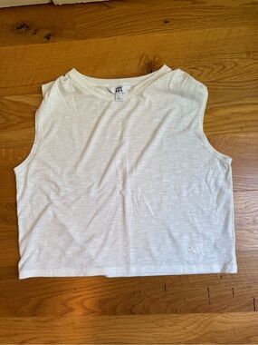 JoyLab White Cropped Muscle Tank